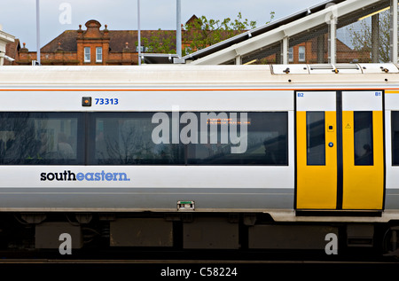 Side view of a Southeastern Trains Electrostar Carriage Stock Photo