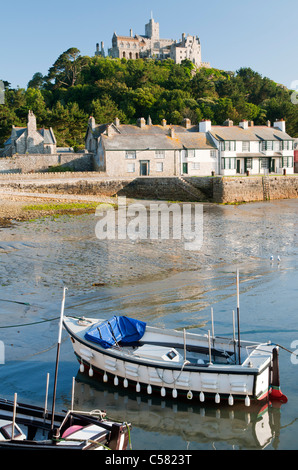 Harbour at St Michael's Mount, island off the coast of Cornwall at Marazion, UK Stock Photo