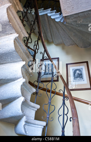 Italy,Veneto, Fanzolo di Vedelago, a stair in Villa Emo, architect Andrea Palladio. Stock Photo