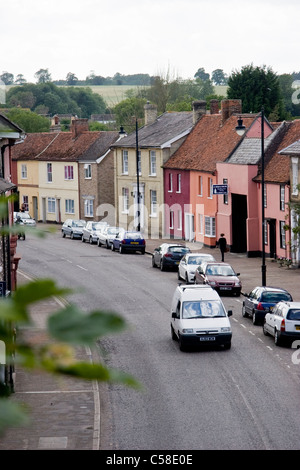 A view of Ballingdon Street, leading in to Sudbury, Suffolk, England