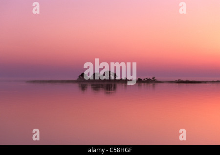 Sunrise, Apalachicola, Gulf Coast, Florida, USA, United States, America, island, red Stock Photo
