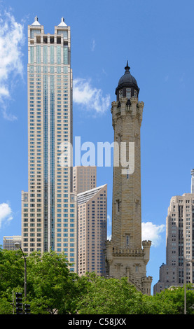 Old Water Tower, Magnificent Mile, Chicago, Illinois, USA, United States, America, building, city Stock Photo