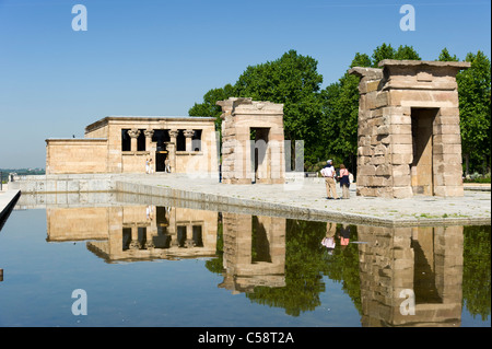 The Temple of Debod in the Parque del Oeste, Madrid, Spain Stock Photo