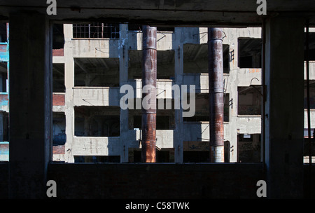 Abandoned Packard Auto Factory Stock Photo