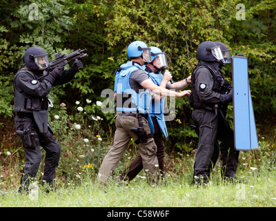 Training area of German police SWAT teams. Hostage rescue units and other police special forces exercise center. Germany. Stock Photo