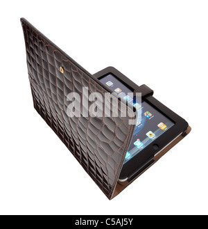Leather Apple iPad case Stock Photo