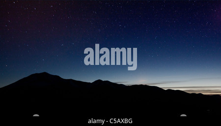 Star filled sky from Poncha Pass, Chaffee County, Colorado, USA. Stock Photo