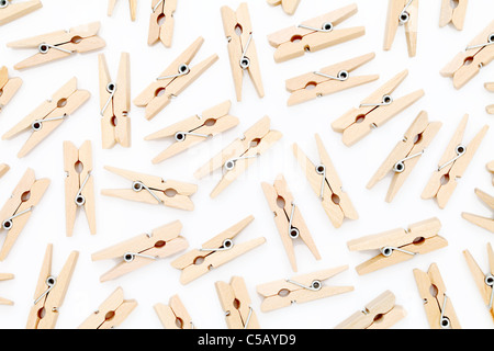 Clothespin isolated on white background Stock Photo