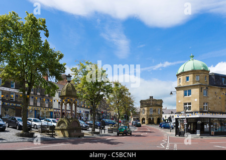 Centre of the market town of Alnwick, Northumberland, North East England, UK Stock Photo