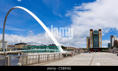 The Millennium Bridge and Baltic Centre for Contemporary Arts, Quayside, Gateshead, Tyne and Wear, UK
