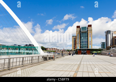 The Millennium Bridge and Baltic Centre for Contemporary Arts, Quayside, Gateshead, Tyne and Wear, UK