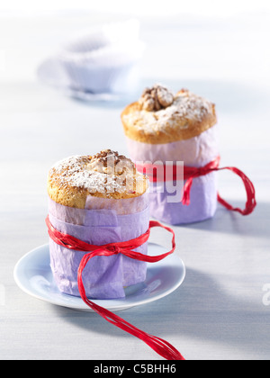 Mini Panettone baked in a cup Stock Photo