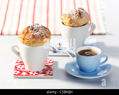 Mini Panettone baked in a cup Stock Photo