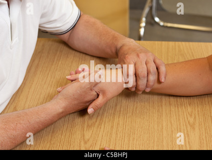 Hand occupational therapy Stock Photo