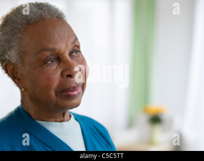 Serious Black woman Stock Photo