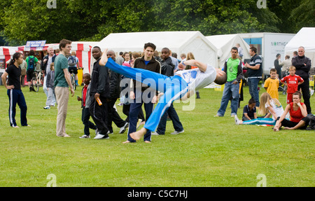 Capoeira demonstration Africa Oye Festival, Sefton park, Liverpool Stock Photo