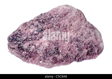 Lepidolite (Madagascar) lithium-containing mica Stock Photo