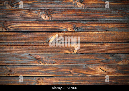 Very old and worn wooden planks. Stock Photo