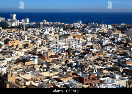 View of city from Kasbah tower, Sousse, Tunisia Stock Photo