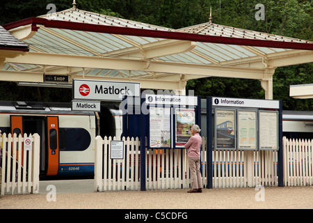 Matlock railway station, Matlock, Derbshire, England, U.K. Stock Photo