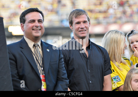 Brian McBride becomes the first player to be inducted into the Columbus Crew circle of honor Stock Photo