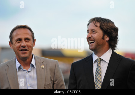 Brian McBride becomes the first player to be inducted into the Columbus Crew circle of honor Stock Photo