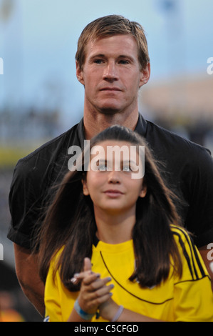 Brian McBride becomes the first player to be inducted into the Columbus Crew circle of honor Stock Photo