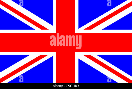 Drawing of the British Flag (Union Jack). Stock Photo