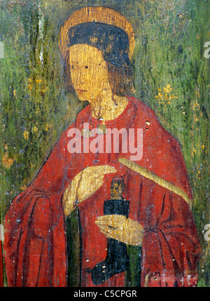 Gateley Rood Screen Gateley, Norfolk, rood screen, detail of The Blessed Virgin Mary ...
