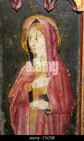 Gateley Rood Screen Gateley, Norfolk, rood screen, detail of Sir John Schorne, Shorn shown ...