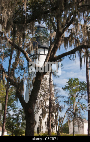 Amelia Island Lighthouse, on Amelia Island in Florida. Stock Photo