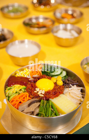 Jeonju bibimbap Korean dishes Stock Photo