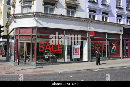 Kurt Geiger store and shop in Brighton with Sale signs in window UK Stock Photo
