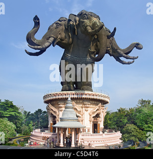 Three-headed elephant in museum Erawan Stock Photo