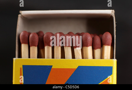 A box of matches. Picture by James Boardman. Stock Photo