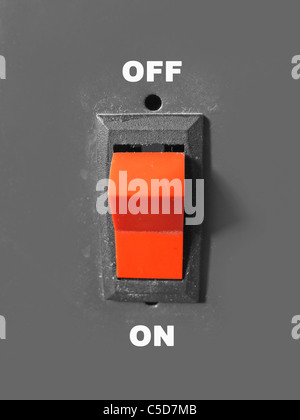 On Off Switch of a rechargeable battery Stock Photo