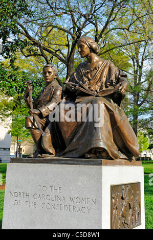 Monument to the Women of the Confederacy State Capitol Building complex at Raleigh North Carolina Stock Photo