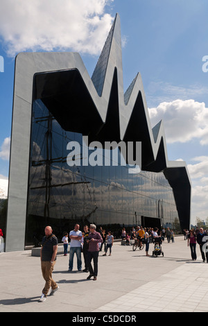 The Riverside Museum designed by Zaha Hadid, Pointhouse quay, Glasgow, Scotland. Stock Photo