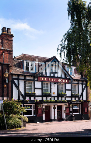 GREENHITHE, KENT, UK - JUNE 26, 2011:  The Pier Hotel pub in the High Street Stock Photo