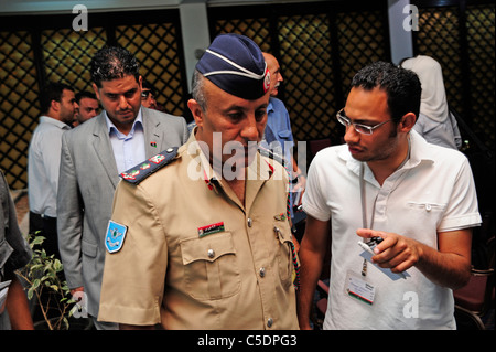 a war between Gaddafi army and Libya's Transitional National Council army with air support from NATO started on the 17 March 201 Stock Photo