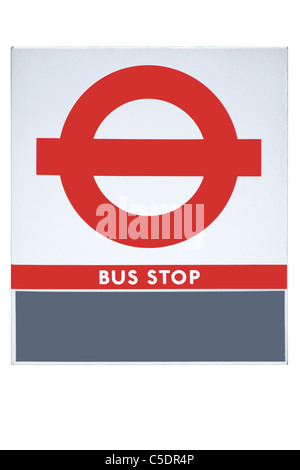 Bus stop sign, London, England, United Kingdom Stock Photo