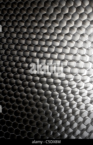 Black and white honeycomb. Abstract background. 3D illustration Stock