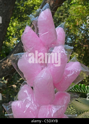 Cotton Candy on Stick Stock Photo