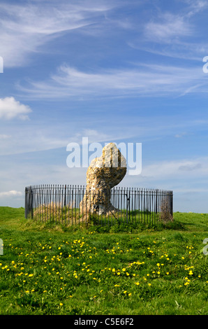 The King Stone or King's Stone, a Megalithic Monument (1800-1500BC) & Bronze Age Cemetery Marker, Rollright Stones, England Stock Photo