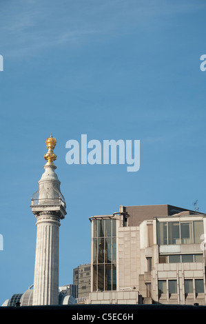 The Monument in the City of London Stock Photo