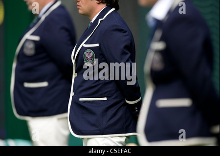 Line judges Polo Ralph Lauren jacket detail during the 2011 Wimbledon Tennis Championships Stock Photo