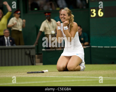 Sabine Lisicki (GER) in action during the 2011 Wimbledon Tennis Championships Stock Photo