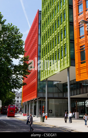 The colourful office architecture of the mixed-use development of Central Saint Giles, London Stock Photo