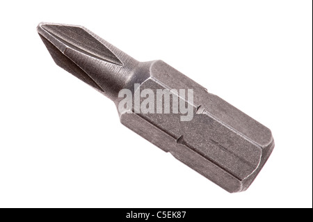 Screwdriver with screw head tip on wood background with copy space ...