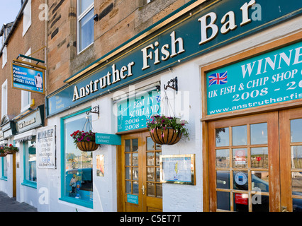 The famous Anstruther Fish Bar on the harbourfront, Anstruther, East Neuk, Fife, Scotland, UK Stock Photo